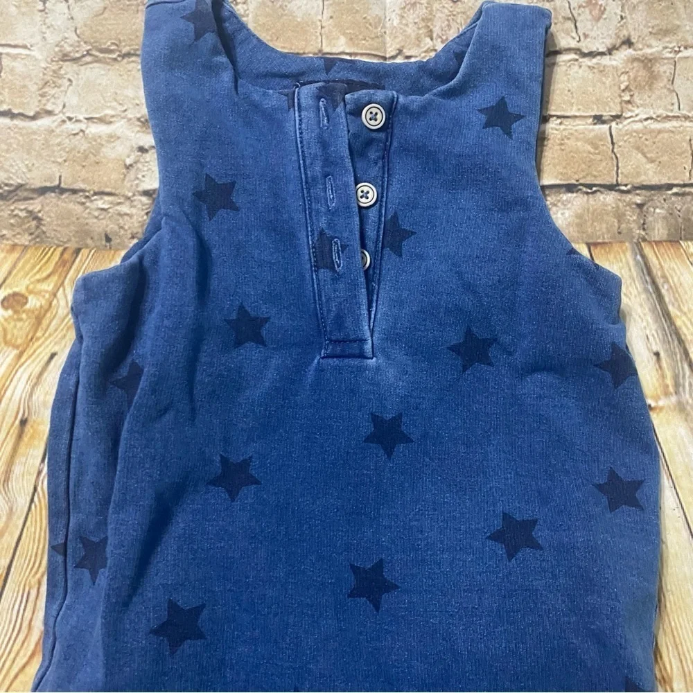 Joules Blue Star Frankie Print Snap Bitton Romper